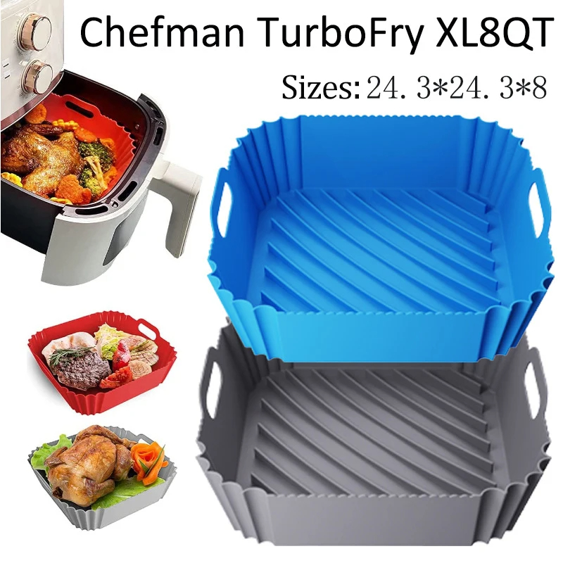 Air Fryer Silicone Pot Liner - Большая силиконовая корзина для фритюрницы, кастрюля,