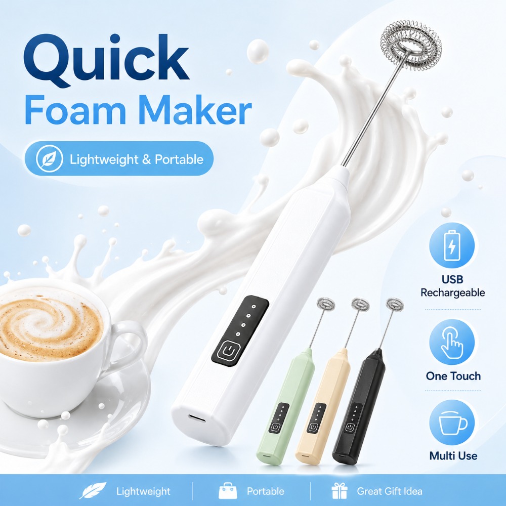 Electric Milk Frother Handheld - Электрический ручной миксер для взбивания молока