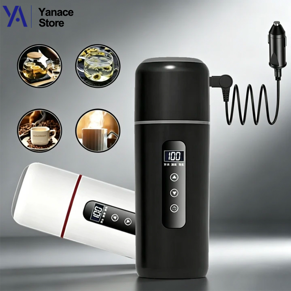 Electric Kettle Temperature Control - Автомобильный электрочайник-термос 12В/24В, 500 мл, с