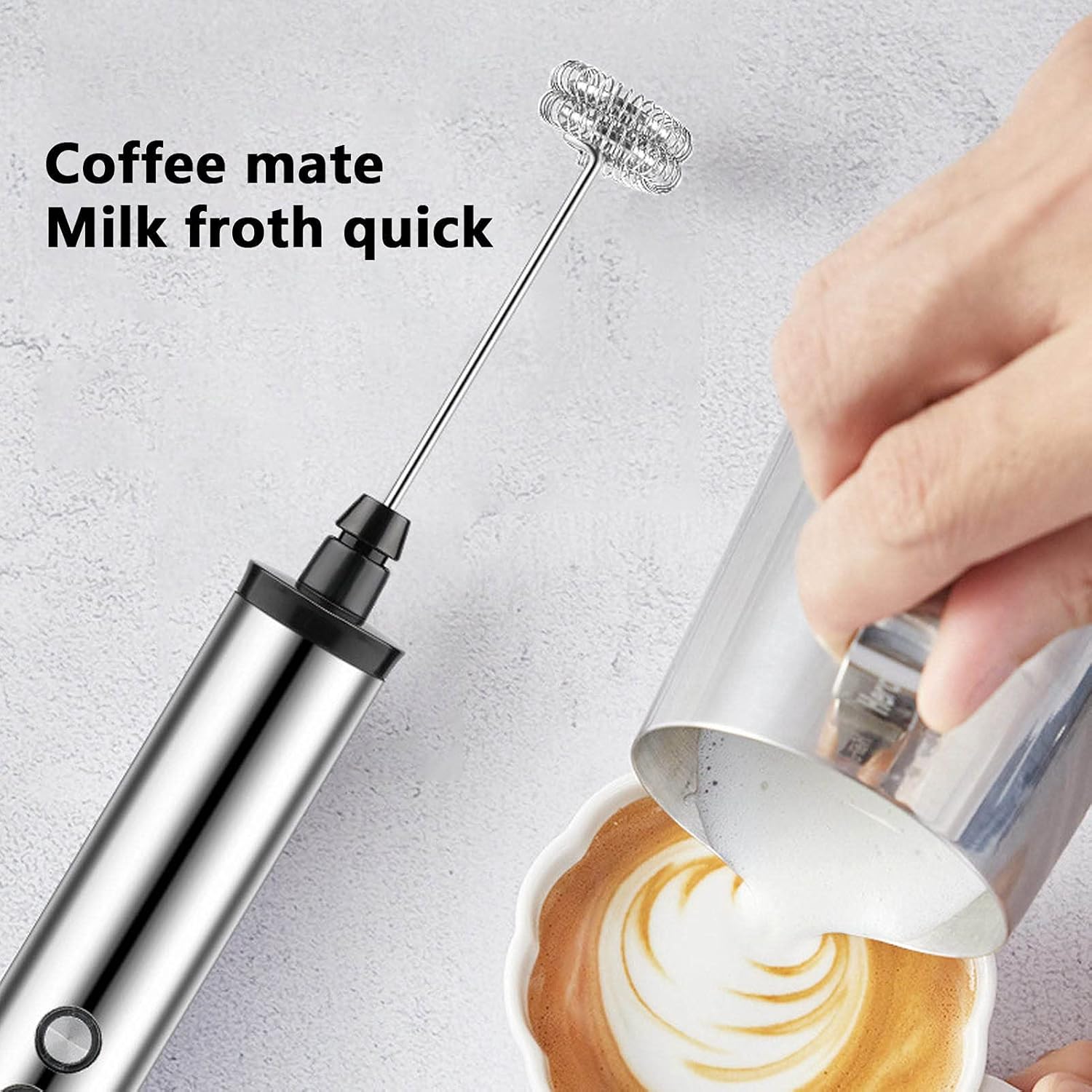 Electric Milk Frother Handheld - Электрический ручной миксер-вспениватель для молока Magpie