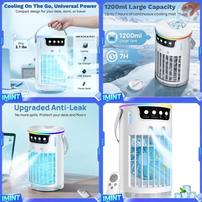 Air Conditioners - Портативный кондиционер-вентилятор, персональный испарительный охладитель воздуха
