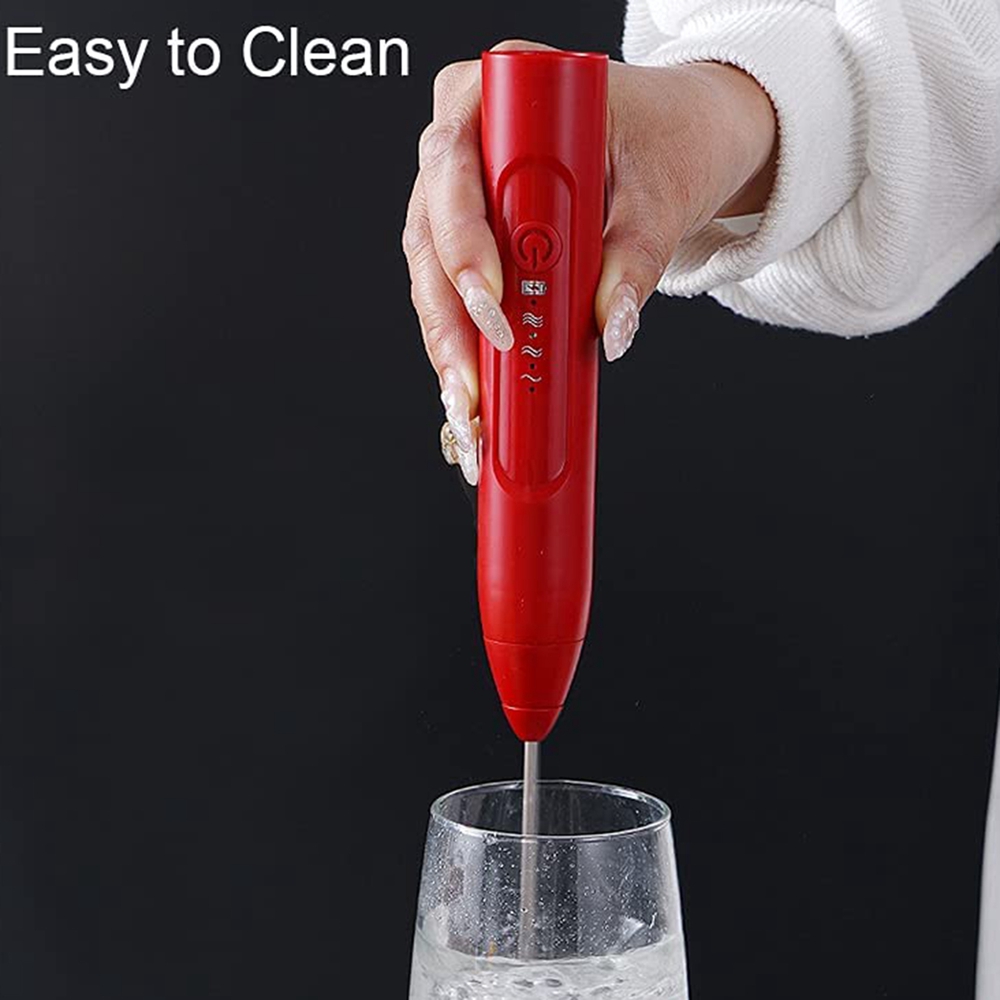 Electric Milk Frother Handheld - Электрический вспениватель молока ABRE, портативный перезаряжаемый