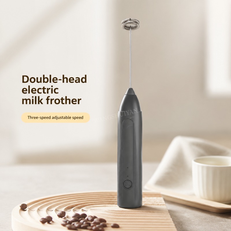 Electric Milk Frother Handheld - Мини-вспениватель молока USB, перезаряжаемый, 3 скорости,
