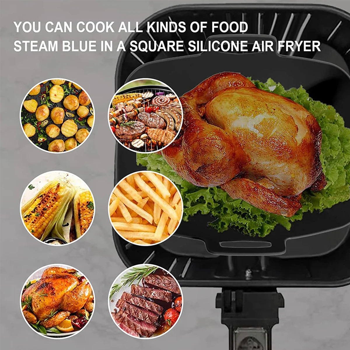 2 шт., силиконовый вкладыш для – обзор и цена Air Fryer Silicone Pot Liner