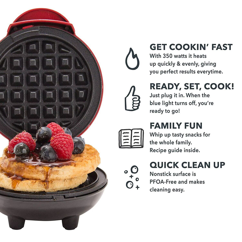 Мини-вафельница для приготовле – обзор и цена Mini Waffle Maker Machine