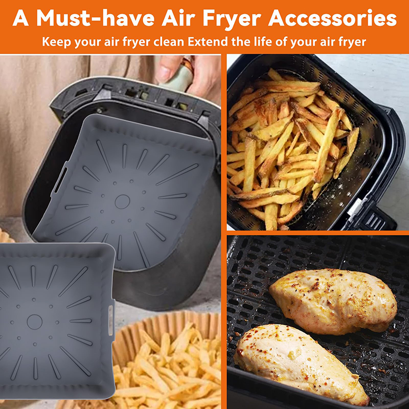 Квадратные большие силиконовые – обзор и цена Air Fryer Silicone Pot Liner