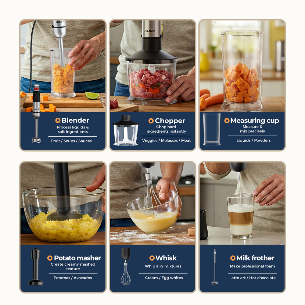 Электрический погружной ручной – обзор и цена Immersion Hand Blender Set