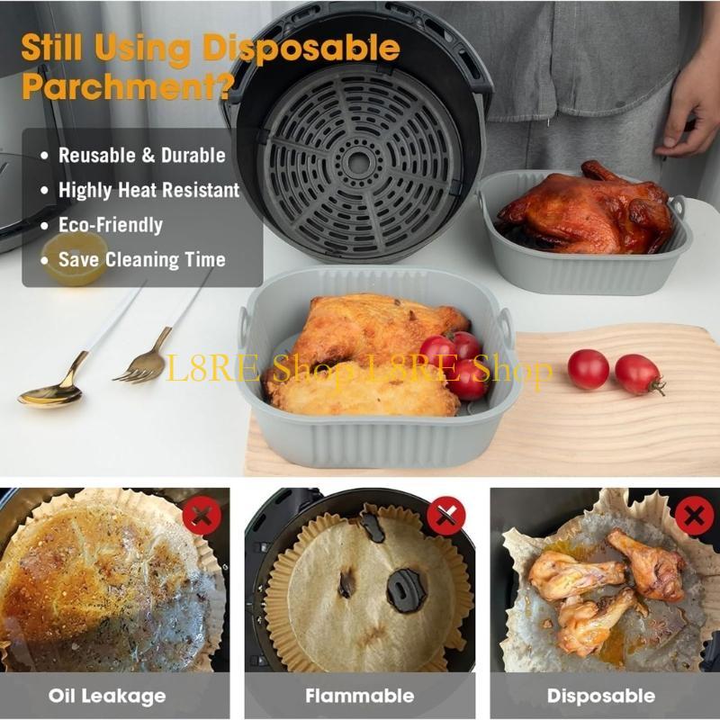 L8RE Пакет из 2 силиконовых го – обзор и цена Air Fryer Silicone Pot Liner