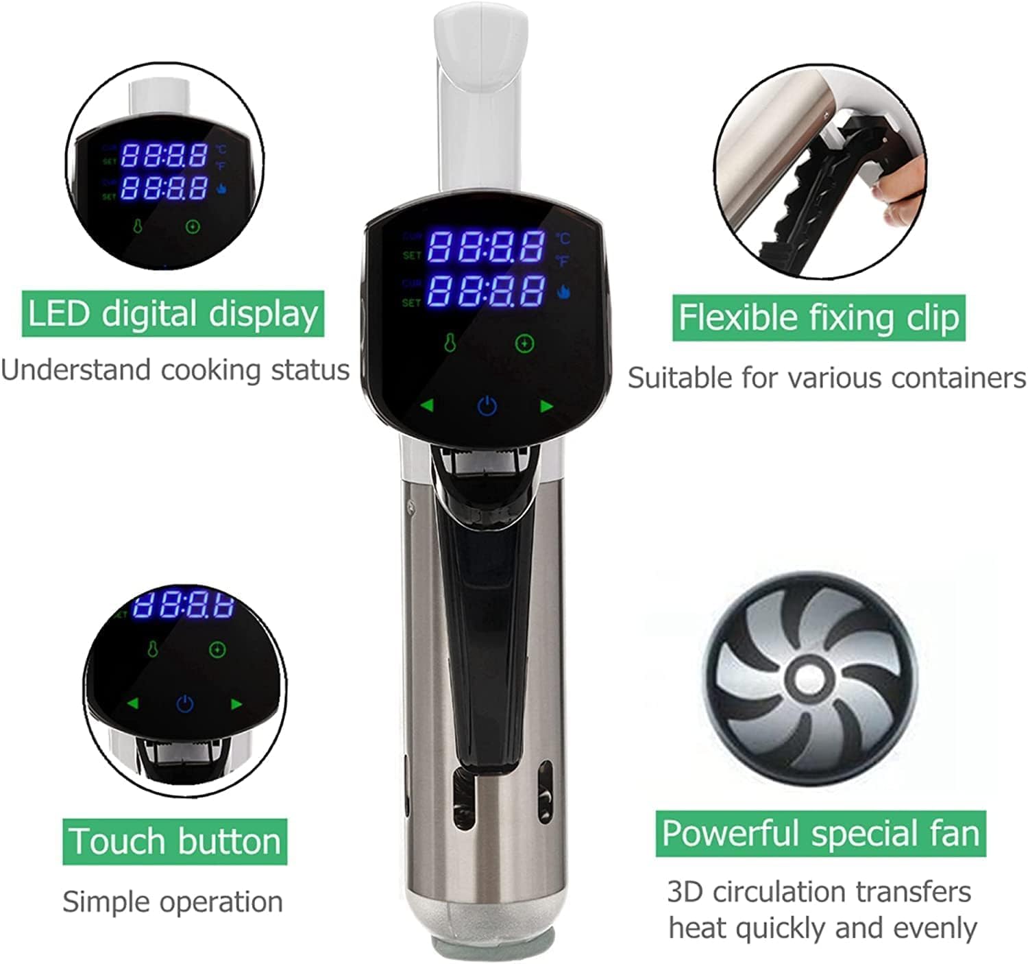 Погружной циркулятор Sous Vide – обзор и цена Digital Sous Vide Precision Cooker
