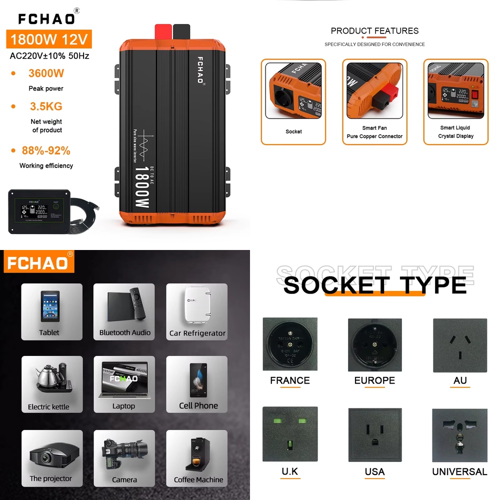 Инвертор напряжения 1800 Вт, D – обзор и цена Home Appliances
