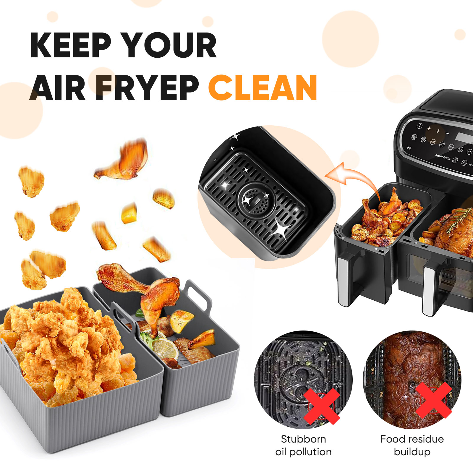 Набор из 2 шт., силиконовый ко – обзор и цена Air Fryer Silicone Pot Liner